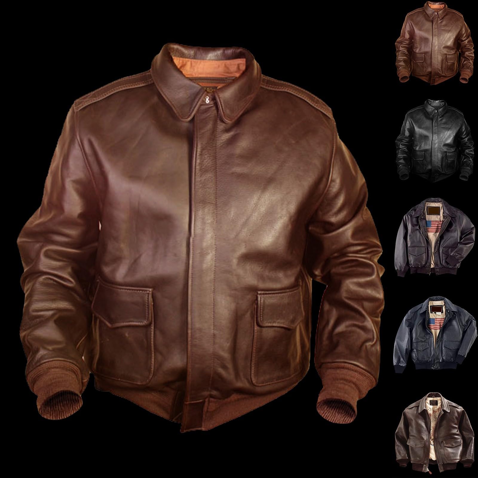 Giacca in pelle da uomo, extra large, da college, da motociclista, bomber, stile punk | Giacca in similpelle con tasche, stile retrò, da motociclista, con cerniera, per il tempo libero, per l'autunno e l'inverno