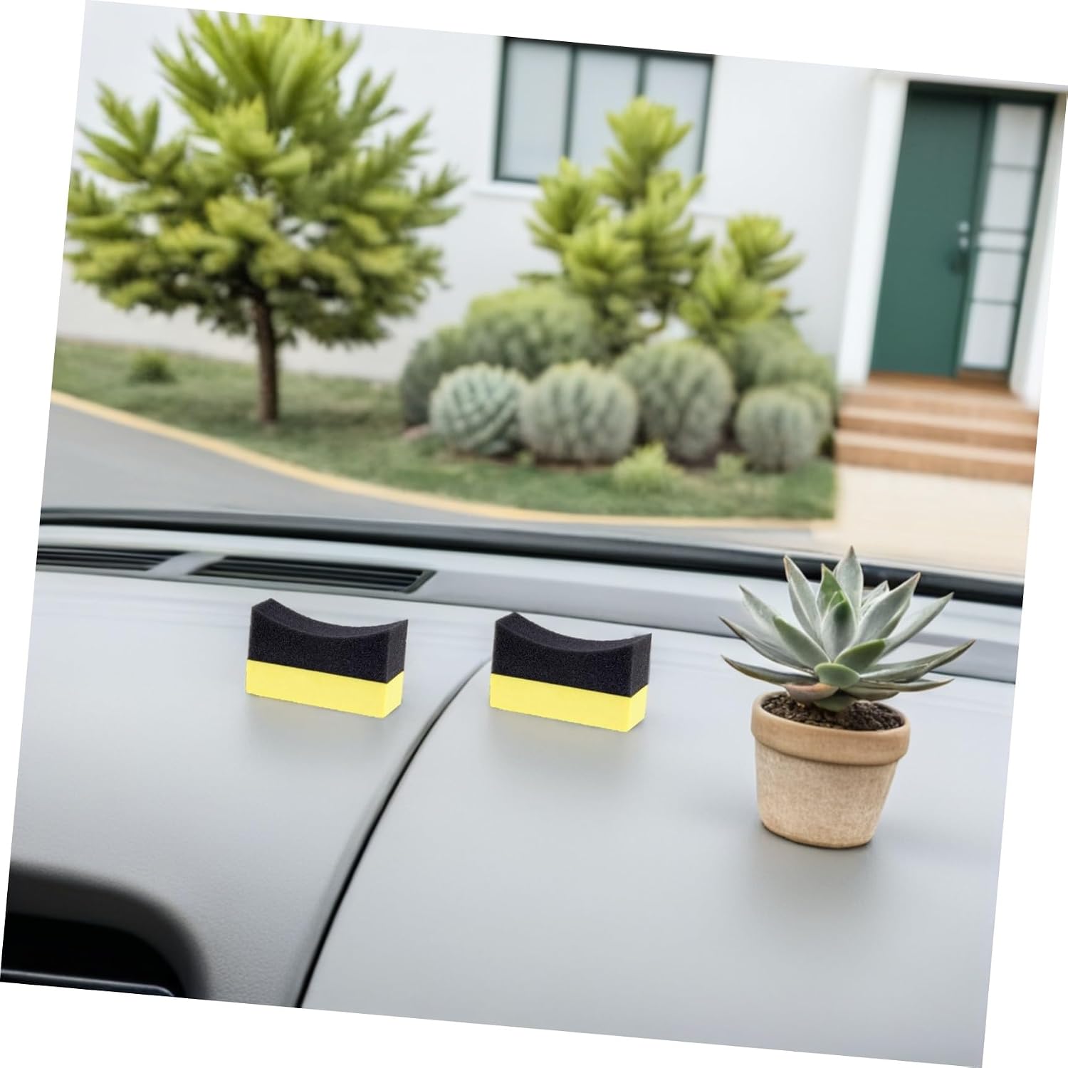 Zerodeko Car Wash Sponge Tire Dressing Pads Set 10pcs Auto Wash Mitts for Car Cleaning