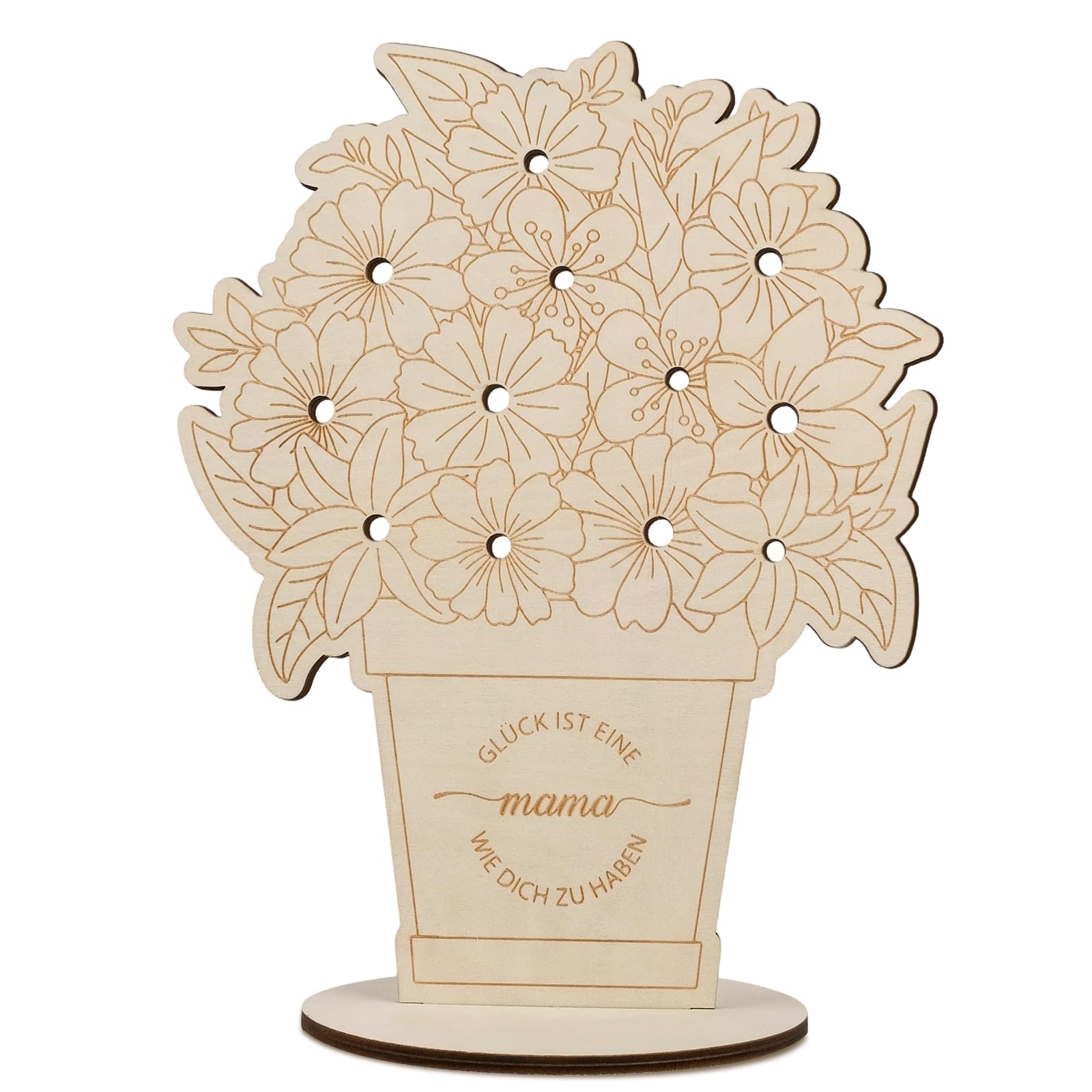 Bouquet de fleurs en bois kit de bricolage avec gravure décoration en bois