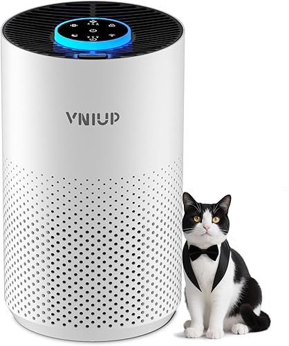 Purificadores de aire para dormitorio y hogar de hasta 1000 pies cuadrados, purificadores de aire VNIUP H14 True HEPA para habitación, con función