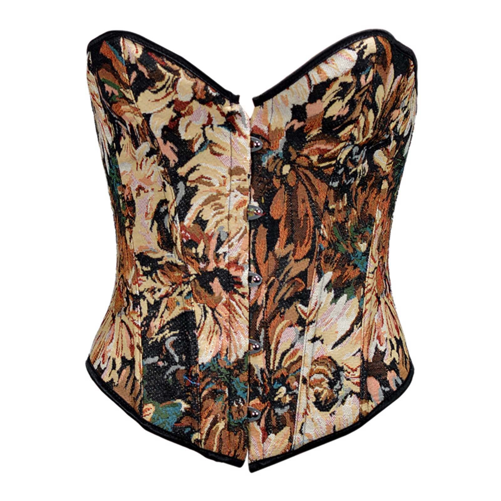 Tube Tops Women Renaissance Corset Tops Sexy Bandeau Bustier Eyelet Corsets Waistcoats Vest Camis Tanks Tops Black