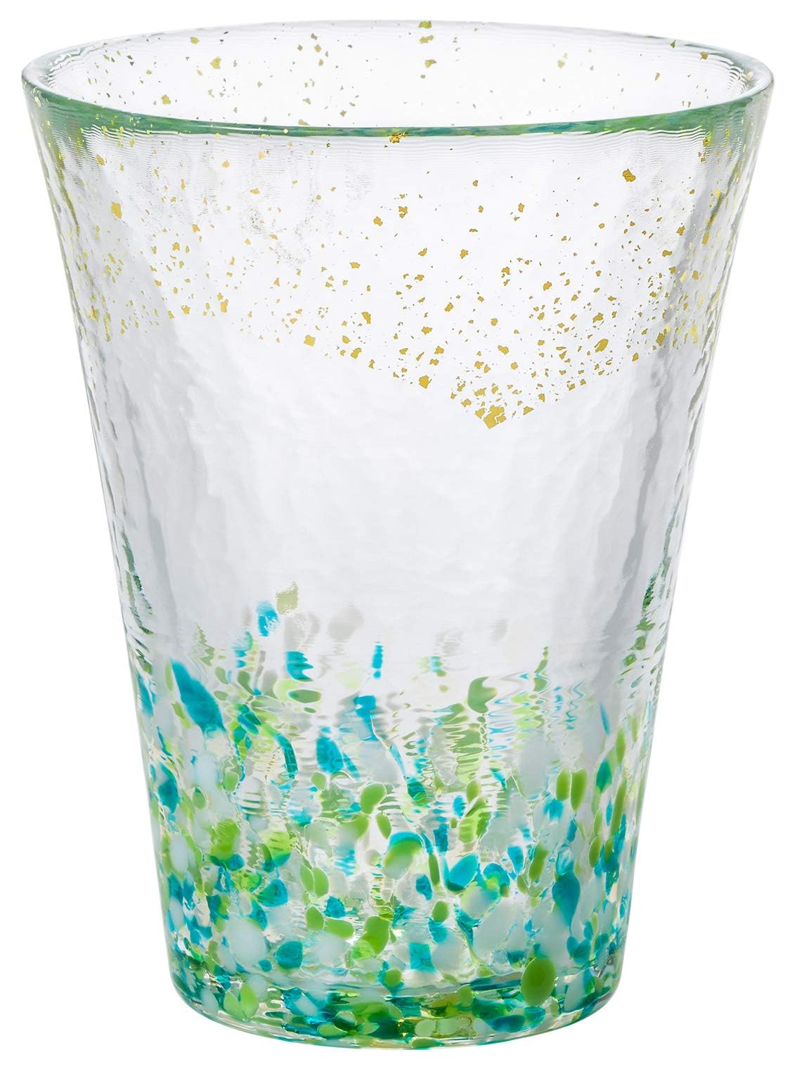 Tsugaru Vidro Irozora Mountain Sky Glass Tumbler 10oz Gold Leaf Japan