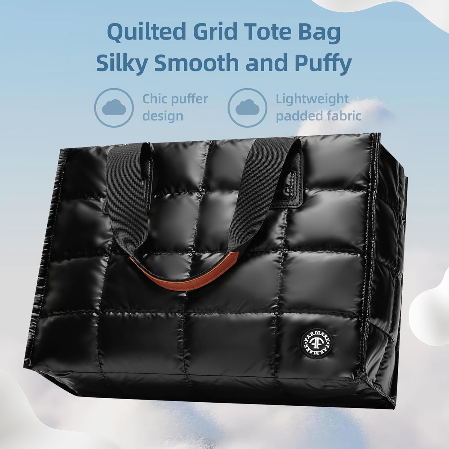 Tote Bag for Women Thickened Large Capacity Down Jacket Tote Bag Thickened Base Wear-resistant Waterproof Mommy Bag
