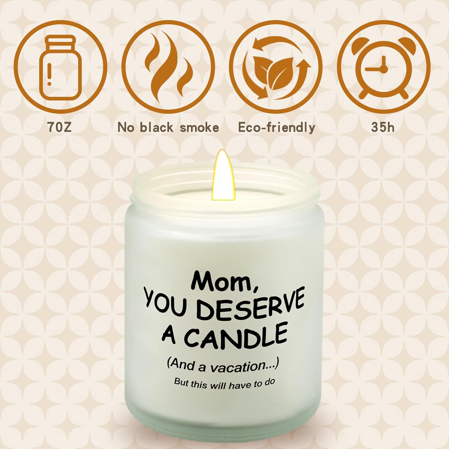 Lihome Gifts for Mom from Daughter Son, Funny Mothers Day & Birthday & Thanksgiving & Christmas Gifts, Vanilla Coconut Candles(7oz) - Image 2