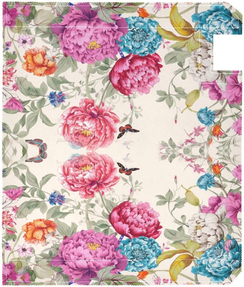 Butterfly and Pink Flower Mailbox Covers Standard Size 21x18 Inch Oxford Cloth Post Box Magnetic Cover for Garden Yard Outdoor Decor