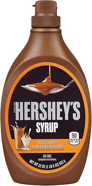 Hershey's Caramel Syrup - Thick & Delicious Caramel Sauce - Kids' Favourite Brown Sauce Toppings for Desserts - Vegetarian-Friendly Sweets, 623 g