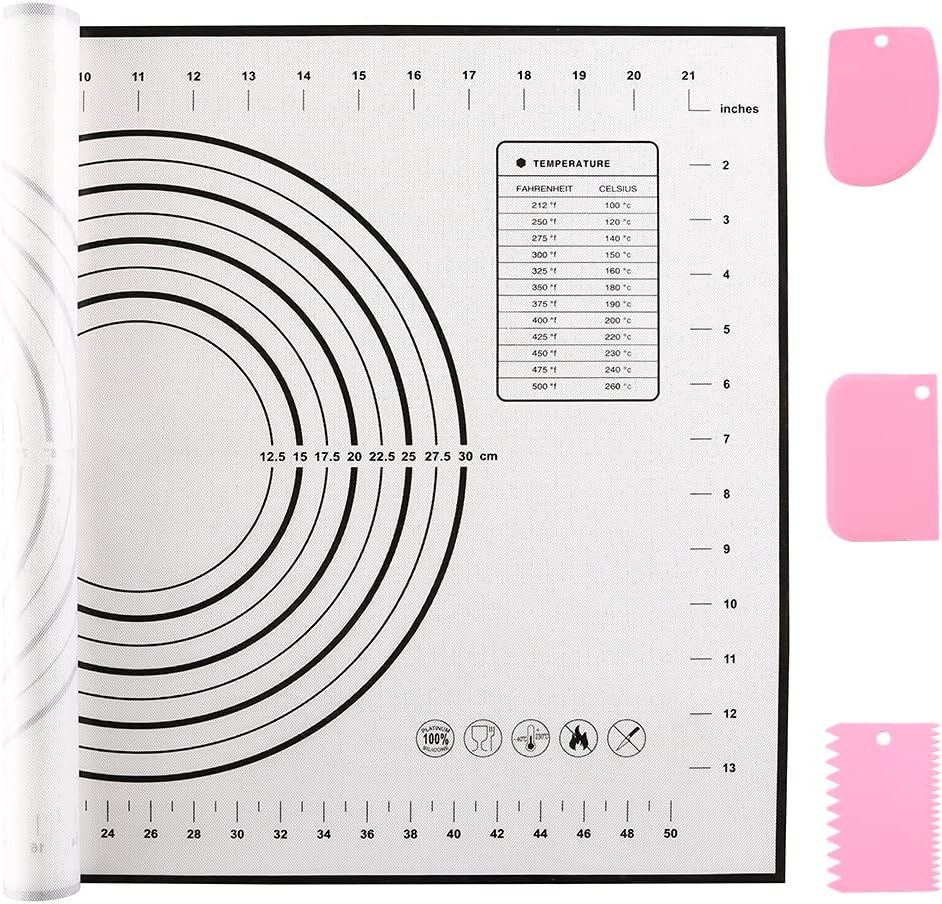 Miorkly Silicone Baking Mat, Silicon Rolling Pastry Mat, 60*40cm