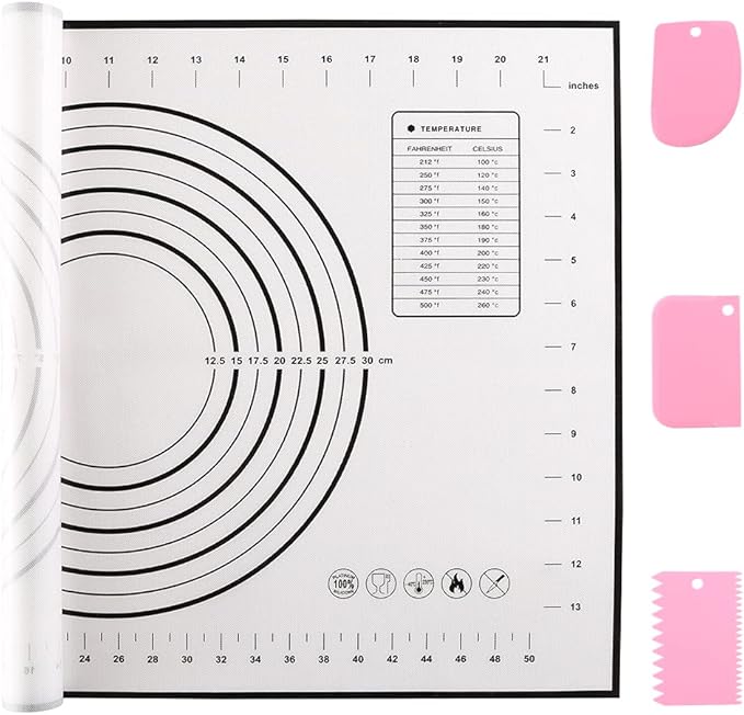 Miorkly Silicone Baking Mat, Silicon Rolling Pastry Mat, 60*40cm
