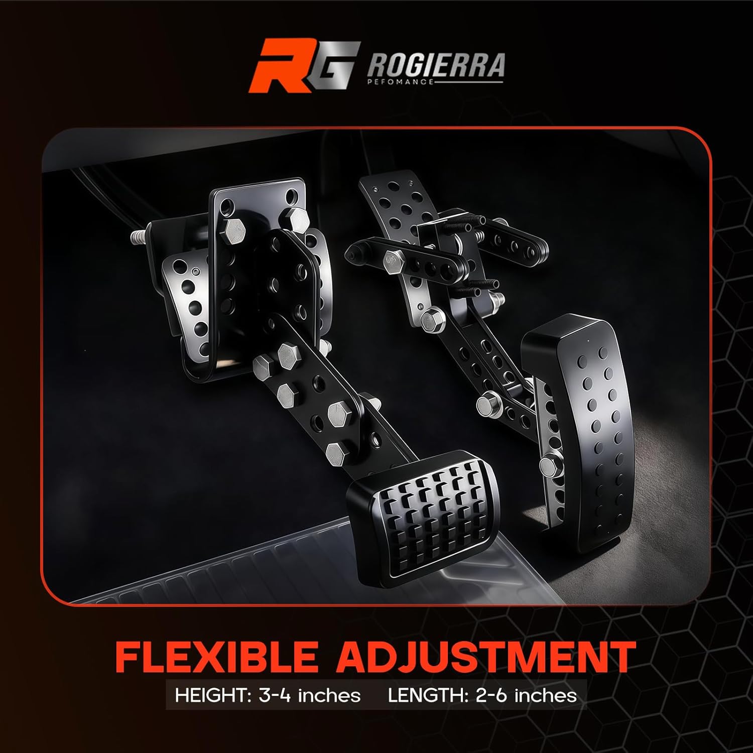 Universal Gas and Brake Pedal Extenders for Short Drivers | Adjustable Length & Angle Non-Slip Extensions for Cars, Go Karts, Ride-On Toys | Steel & Rubber Construction, Universal Fit