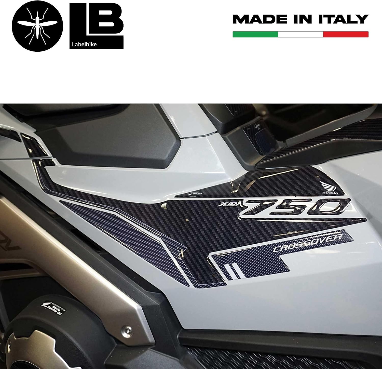 labelbike - 3D Stickers Motorcycle Boomerang Protection and Decoration in Resin Compatible with Honda X-Adv 2021-2022