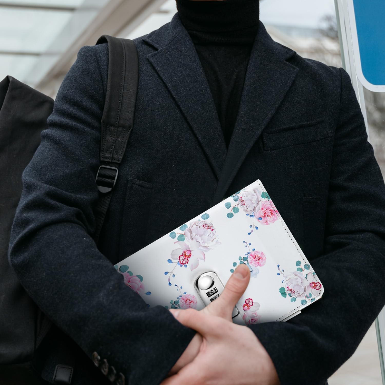 ARRLSDB A5 Creative Password Lock Diary, PU Leather Journal with Combination Lock Password Notebook Locking Personal Diary (Style 2) - Image 2