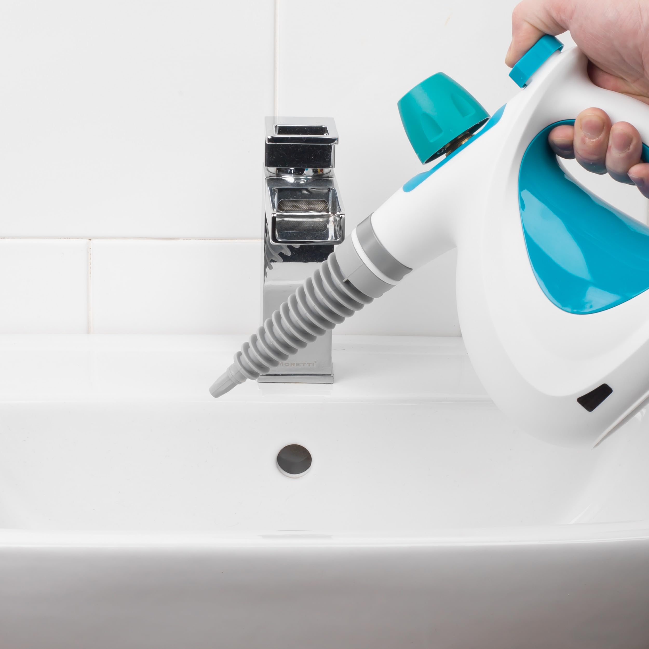 Beldray Nettoyeur Vapeur à Main 10-en-1 , Prise EU, Nettoyage et Désinfection Vapeur Multifonctionnel, Réservoir d'Eau de 250ml, Accessoires Nettoyage pour Rideaux, Salle de Bain, Cuisine etc, 1000W
