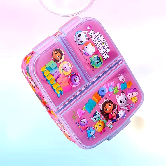 Gabby's Dollhouse Kids Lunch Box with Compartment - BPA-Free Bento Boxes