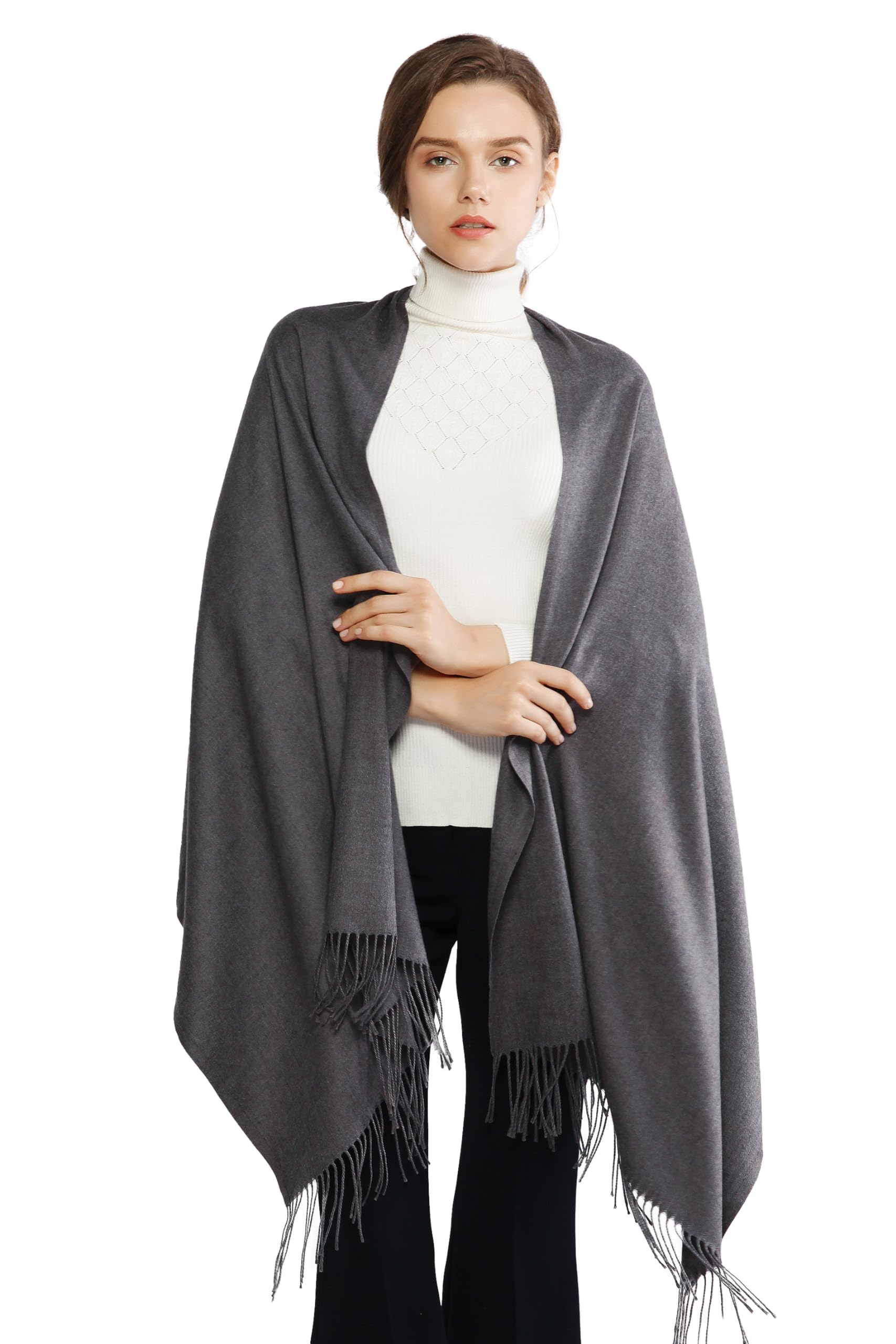 RIIQIICHY Cashmere Winter Warm Scarf Pashmina Shawl Wrap for Women and Men Long Large Soft Scarves