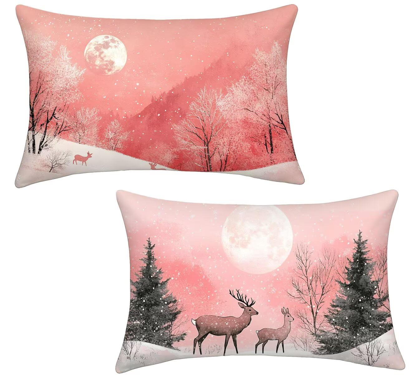 Housse coussin extérieur imperméable 40x65 rose pour canapé et jardin