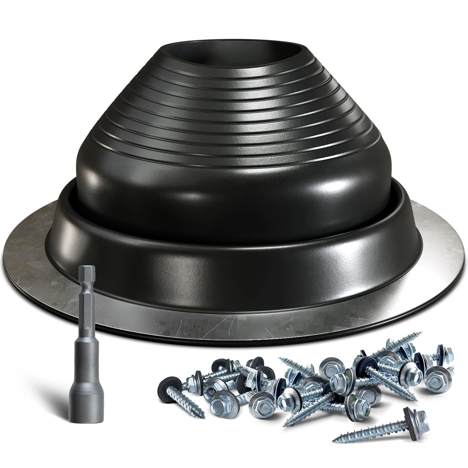 VIVIDA #7 Silicone Metal Roof Pipe Boot, High Temp Flexible Roof
