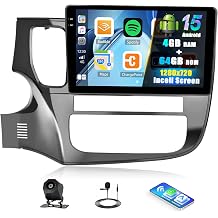 SIXTOP 4G+64G Android Car Stereo for Mitsubishi Outlander 2012-2018 Wireless CarPlay Android Auto, 10.1" InCell 1280 * 720 Touchscreen,GPS Navigation,Bluetooth 5.0, FM/RDS, SWC, EQ + AHD Rear Camera
