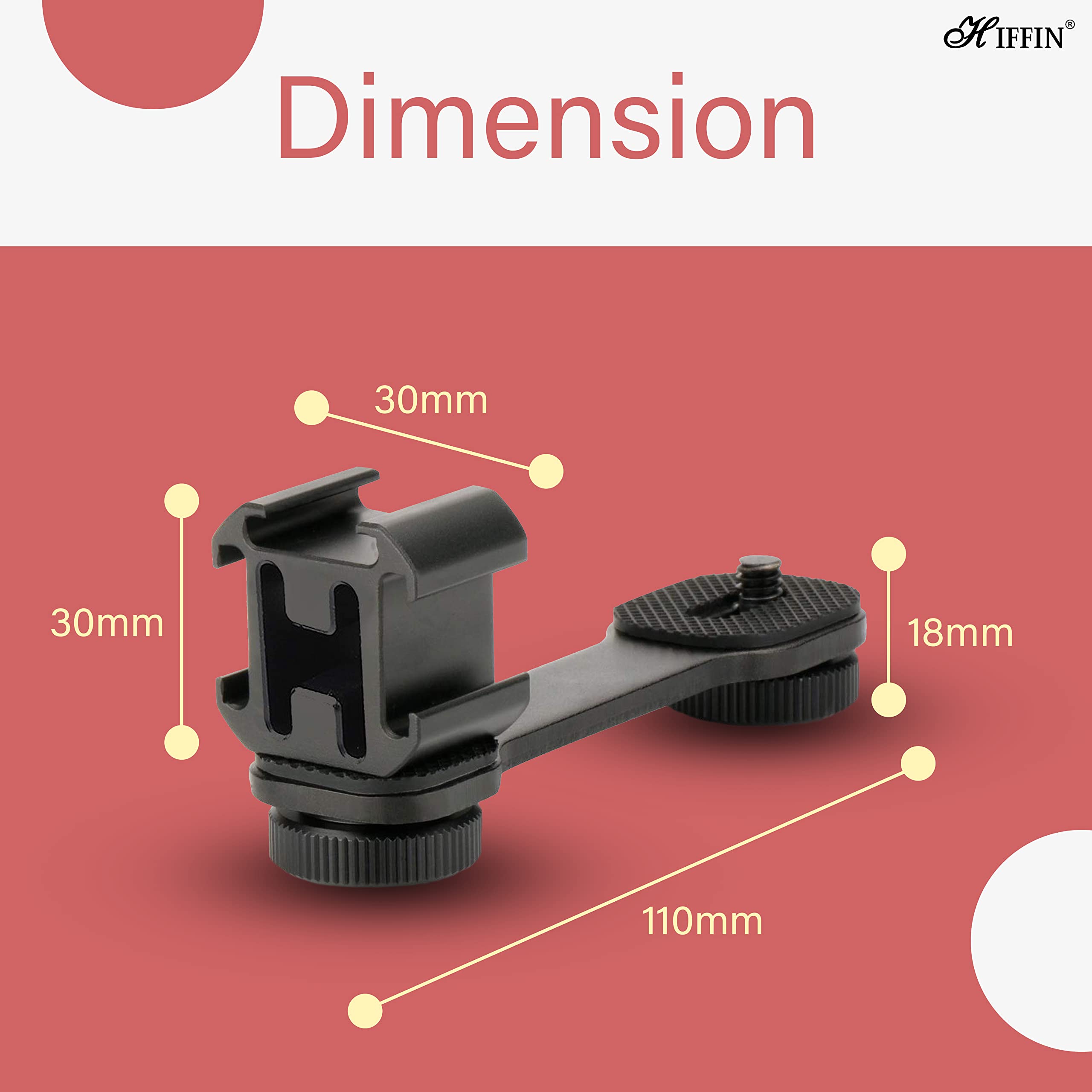 2X Triple Cold Shoe Mount Universal Extension Bracket Holder Adapter For Led Video Light Dslr Phone Gimbal Stabilizer - View #10