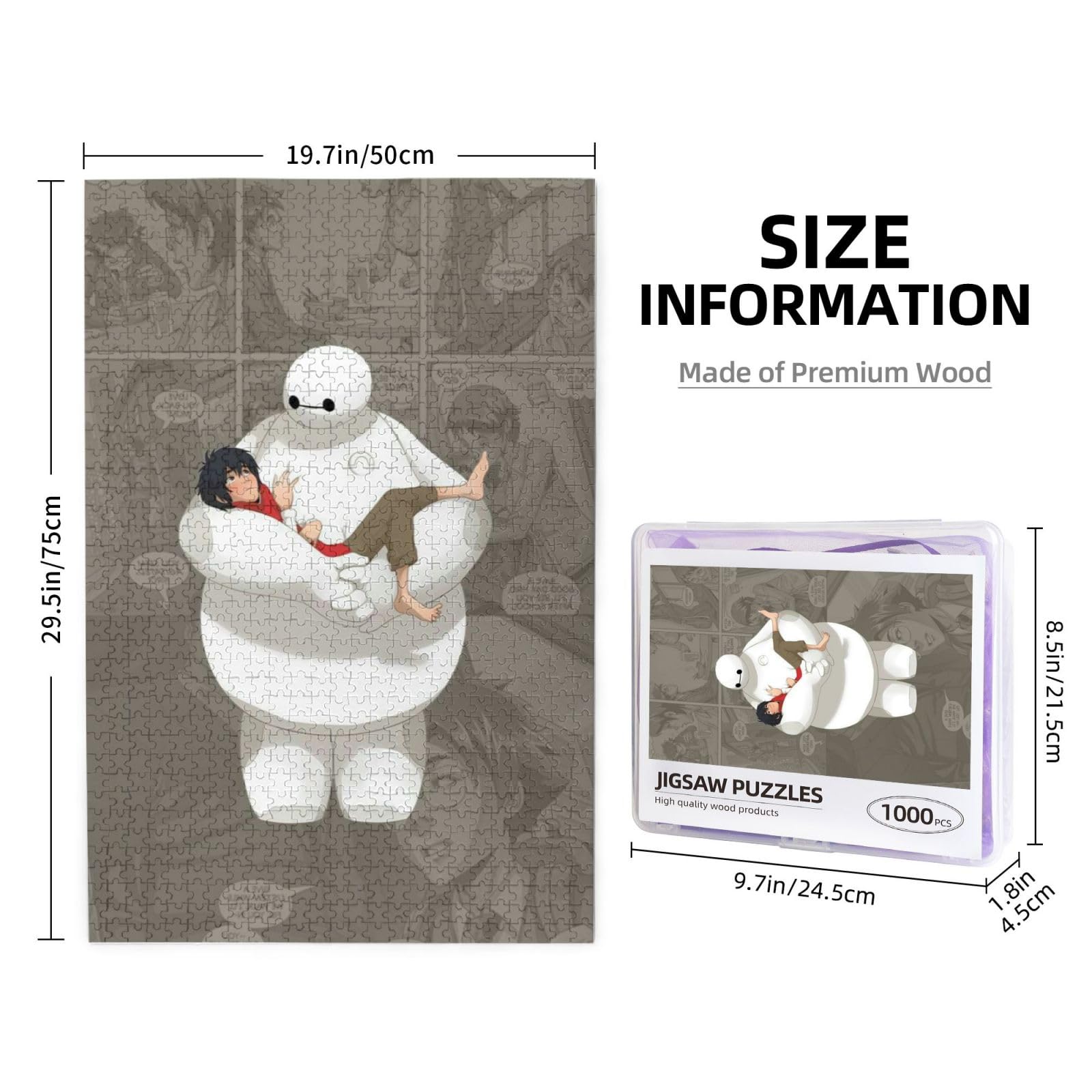 Amazon.co.jp: ベイマックス(1) ジグソーパズル 木製 1000ピース