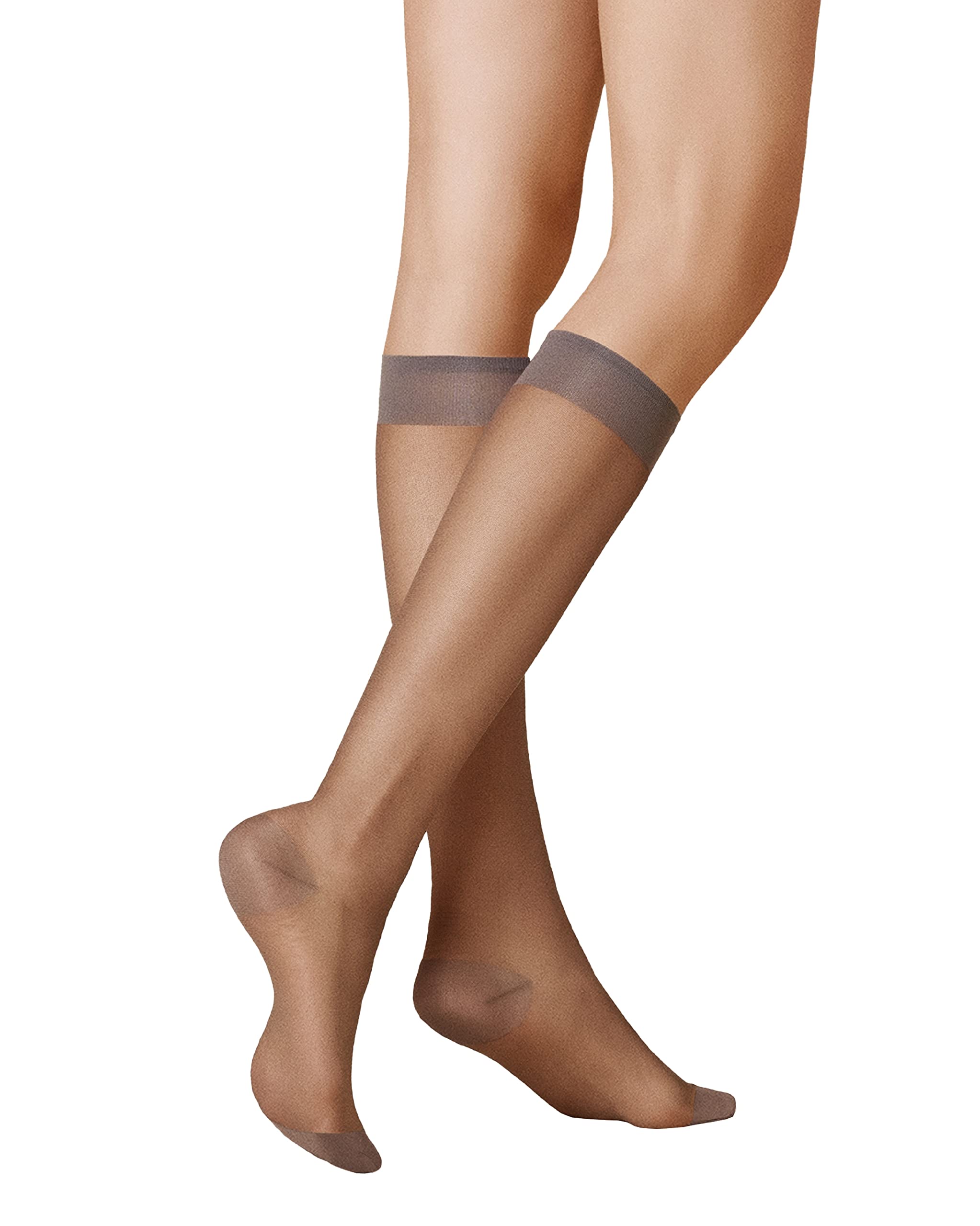 KUNERT Women's matt fine knee socks, smooth and soft, 20 denier - Grey - (Manufacturer Size: 35/38)