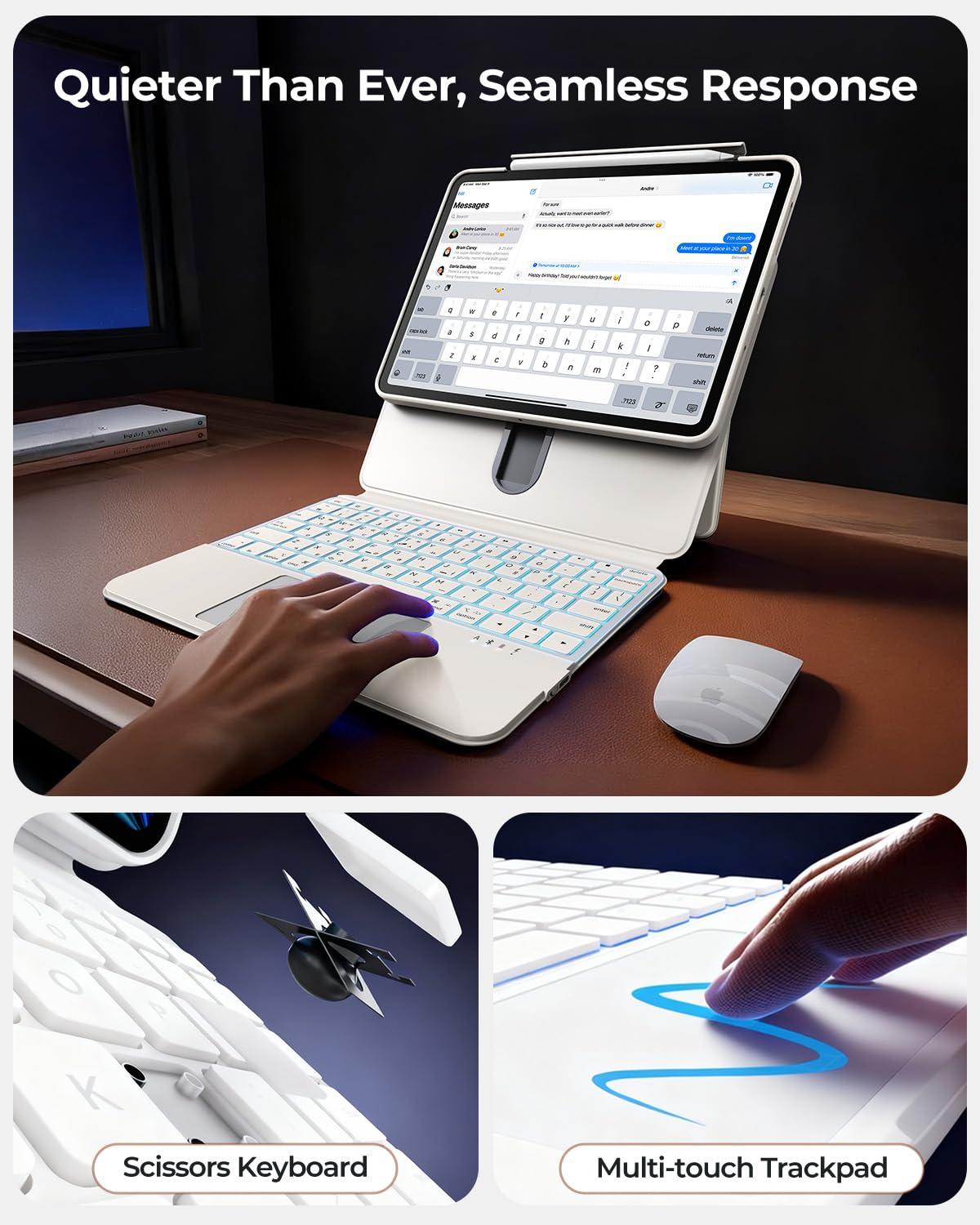 Amazon.co.jp: avakot クリア磁気キーボードケース iPad Air 13 & Pro