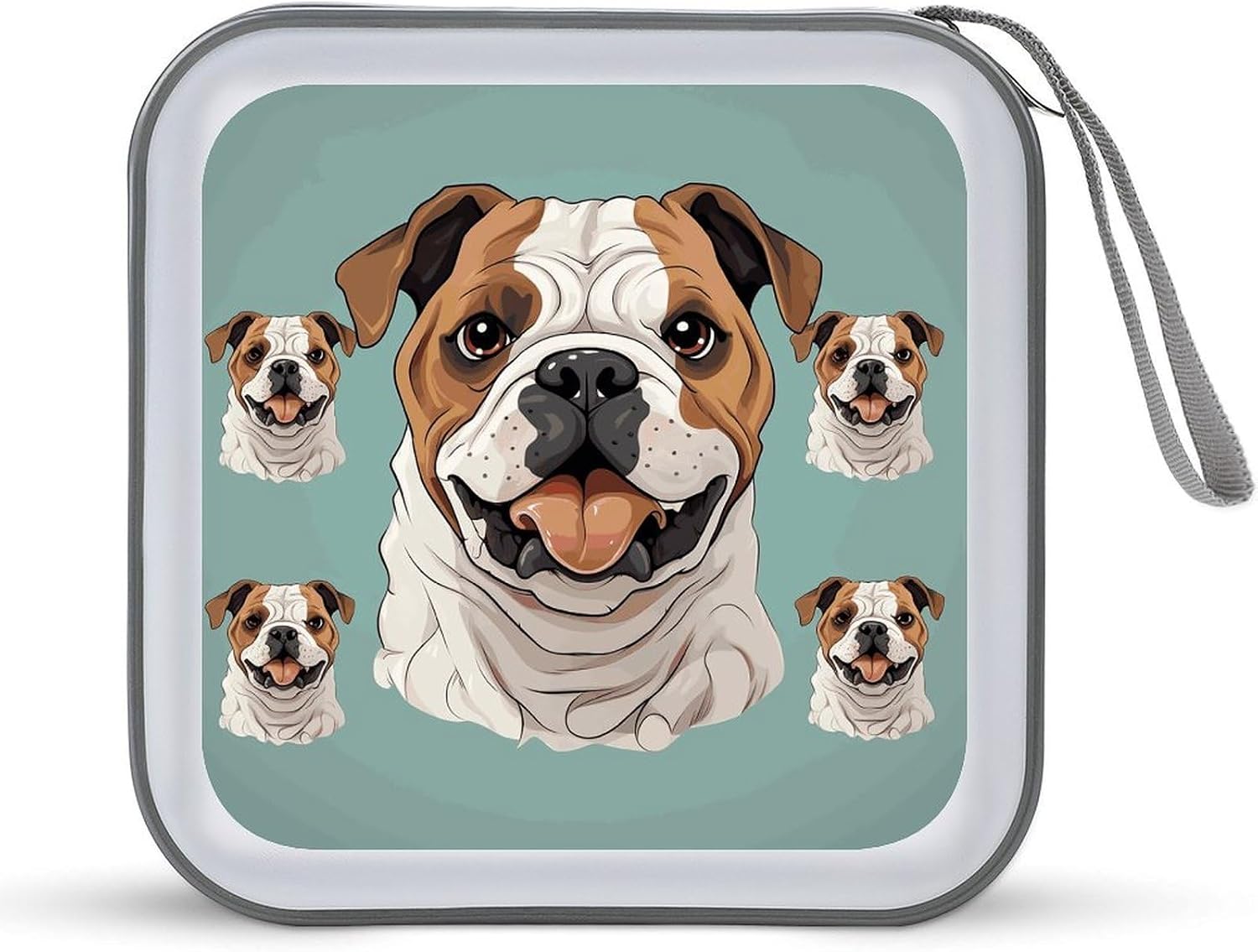 Funny English Bulldog CD Case CD Storage Box DVD Sleeves