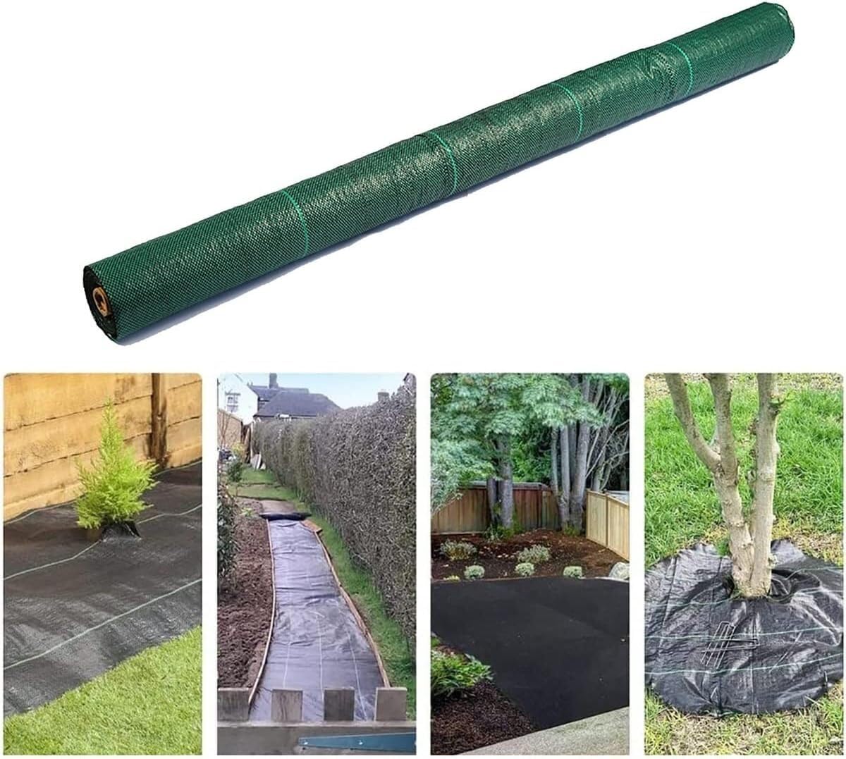EPANO LXXW Malla Antihierbas Cubierta de Tierra Permeable al Agua del jardín de la Tela del Paisaje del geotextil for Cultivar un huerto, paisajismo, Tela de la Mala Hierba(Size:1.52x61m/5x200ft)