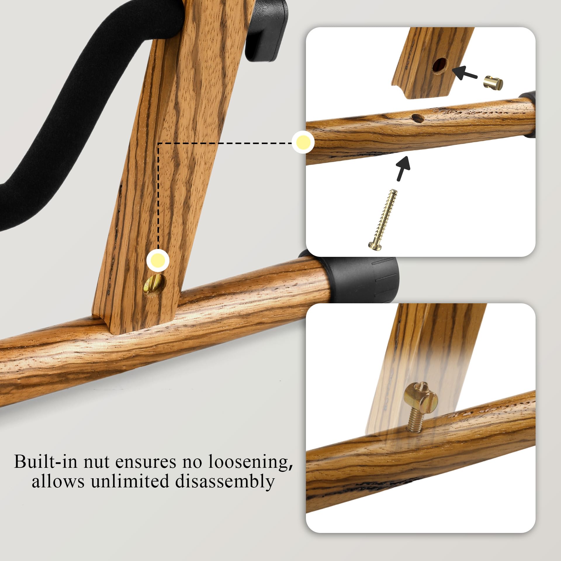 Roonova Support Pour Violoncelle - Présentoir Vertical En Bois - Accessoires Pour Instruments - Avec Goupille De Violoncelle