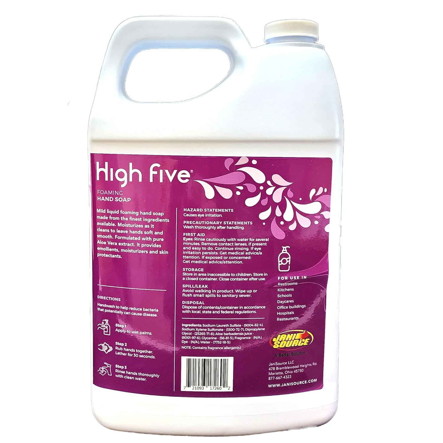 HighFive Premium Foaming Hand Soap, 1 Gallon…