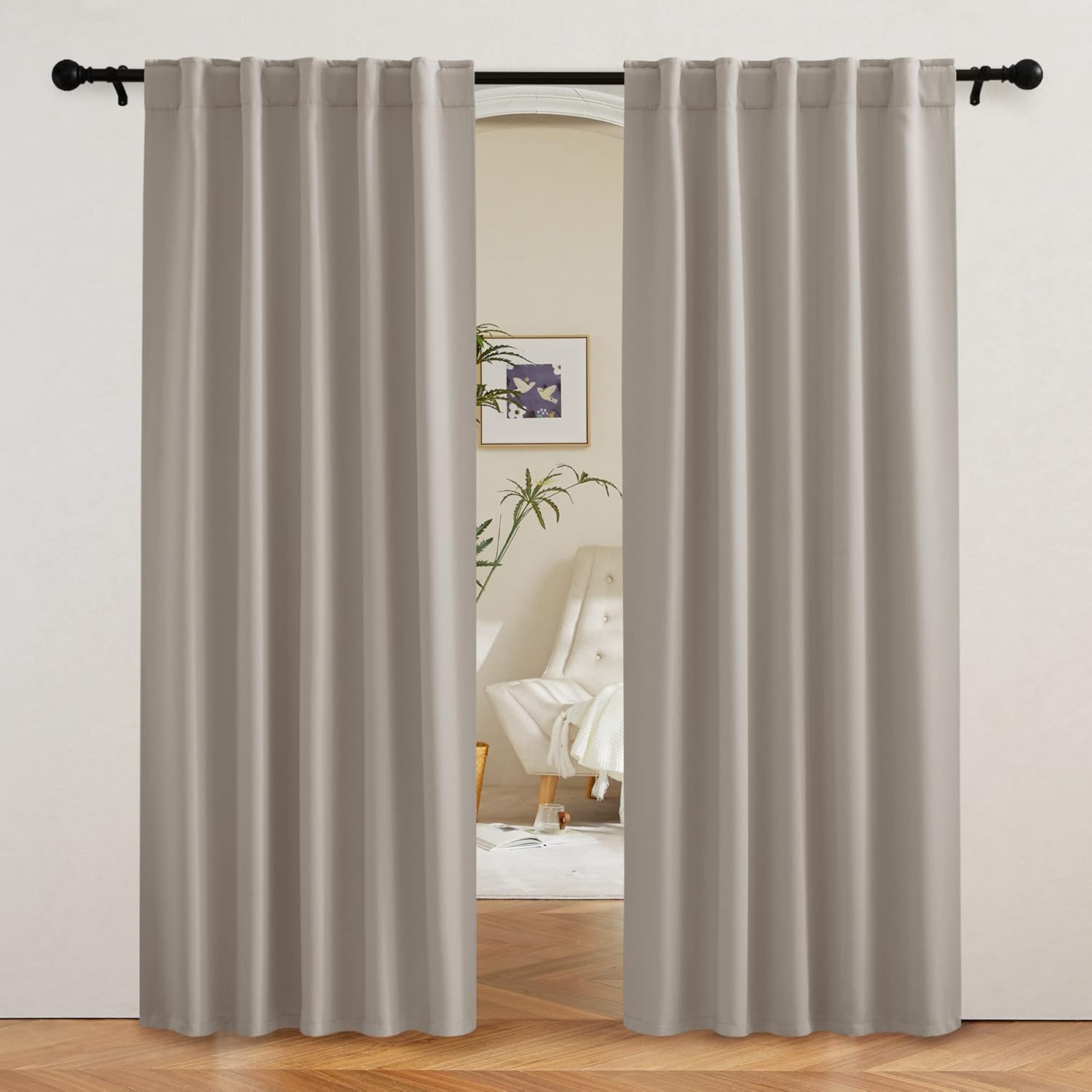 RYB HOME Blackout Curtains 80 inches Long Thermal