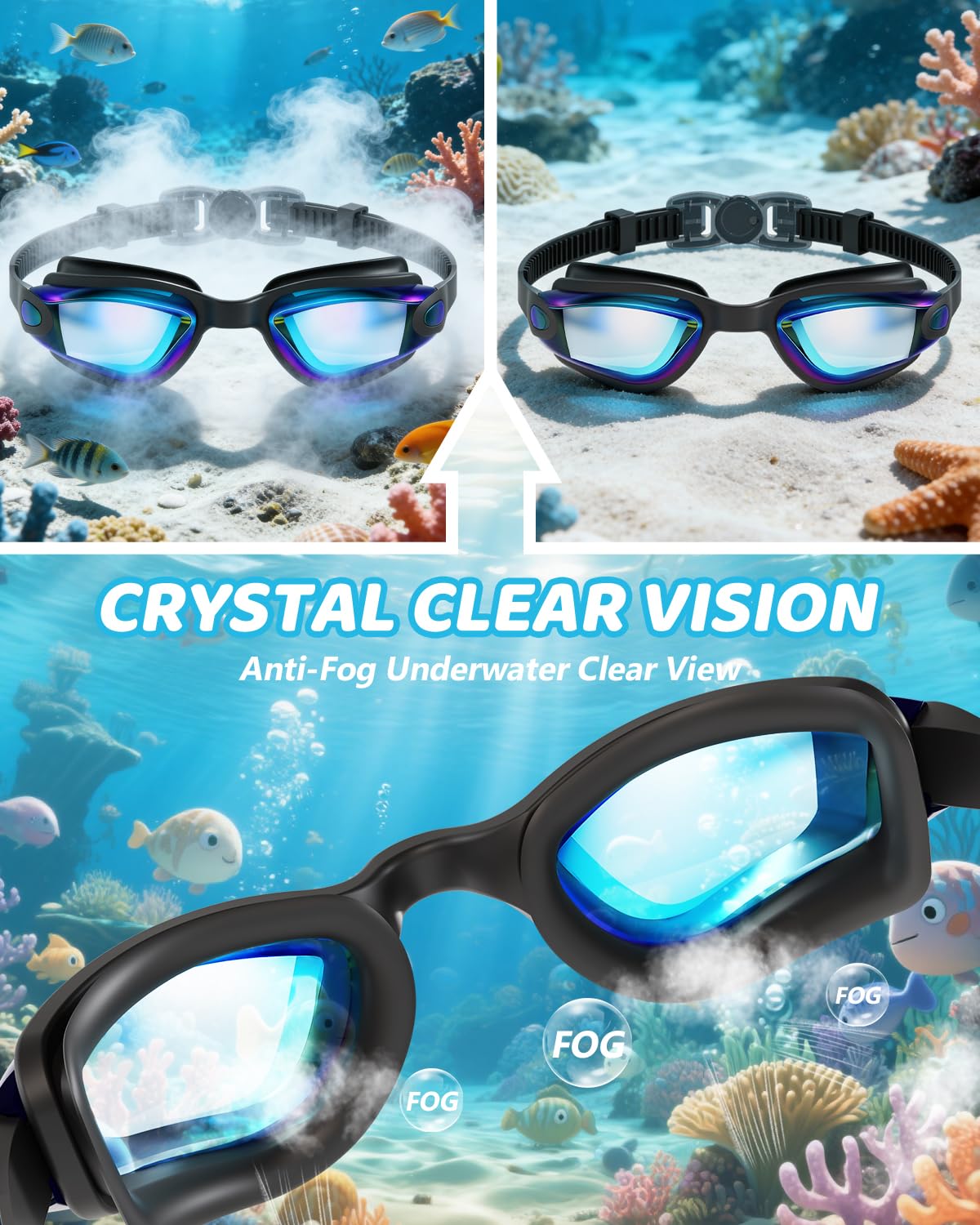 Aegend Kids' Swim Goggles, Anti-Fog Anti-UV - Image 3