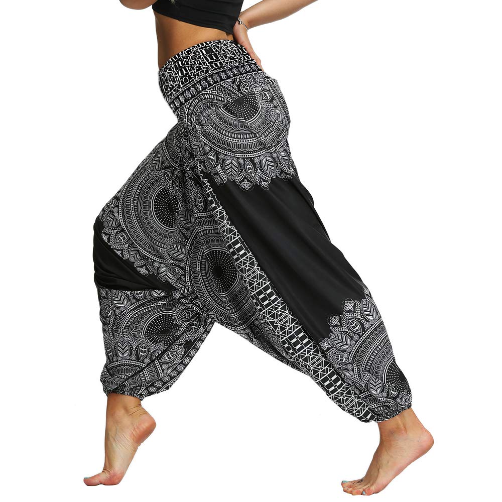 Nuofengkudu Donna Pantaloni Cavallo Basso alla Turca Yoga Pants