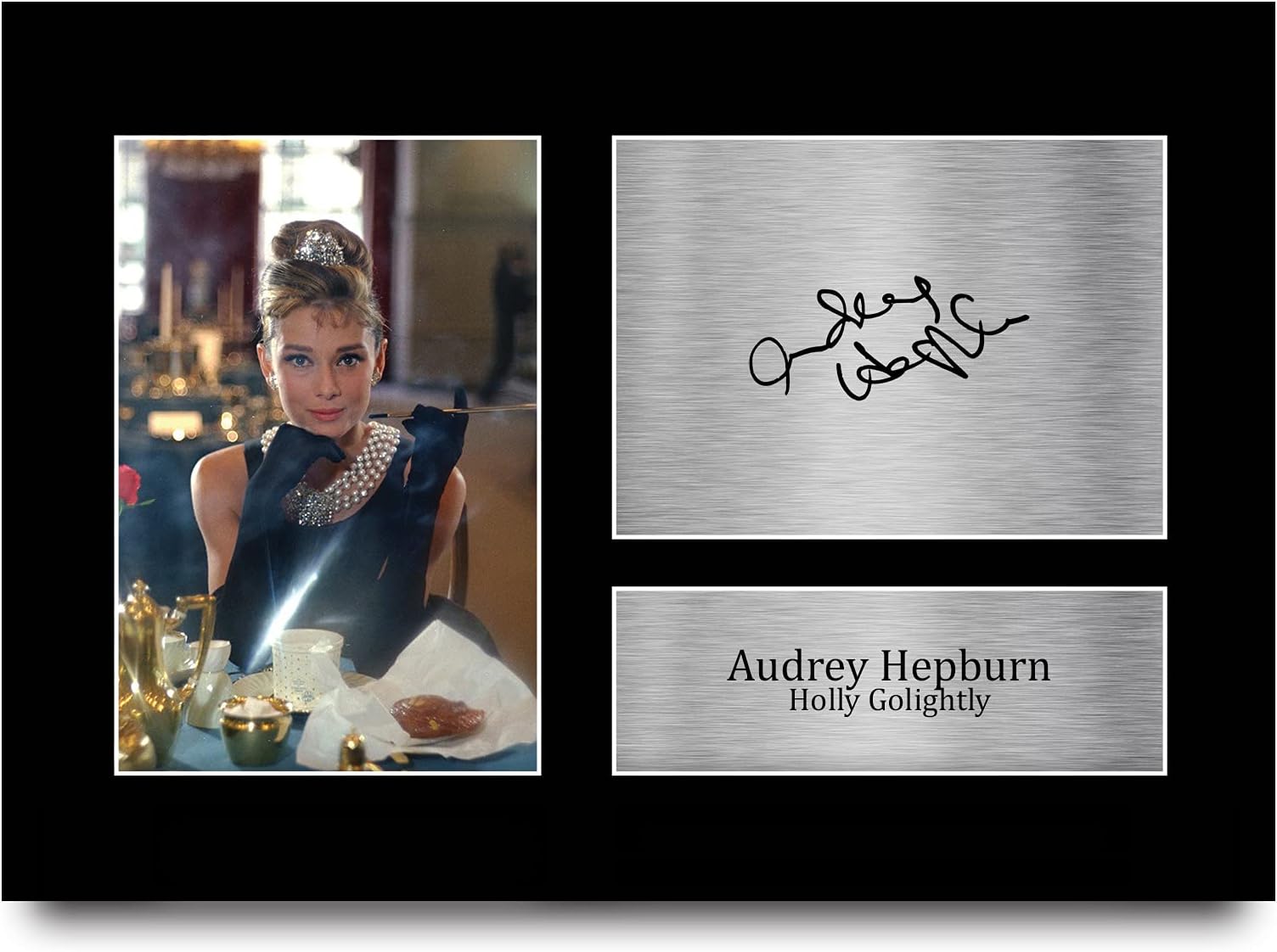 HWC Trading A4 Audrey Hepburn Breakfast at Tiffany's Gifts Printed Signed Autograph Picture for Movie Memorabilia Fans