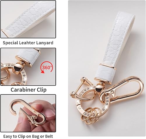 Miniatura 9 de Funda para llavero Jeep con llavero de cuero, funda de protección de TPU suave compatible con llave inteligente Grand Cherokee Renegade, azul, Azul