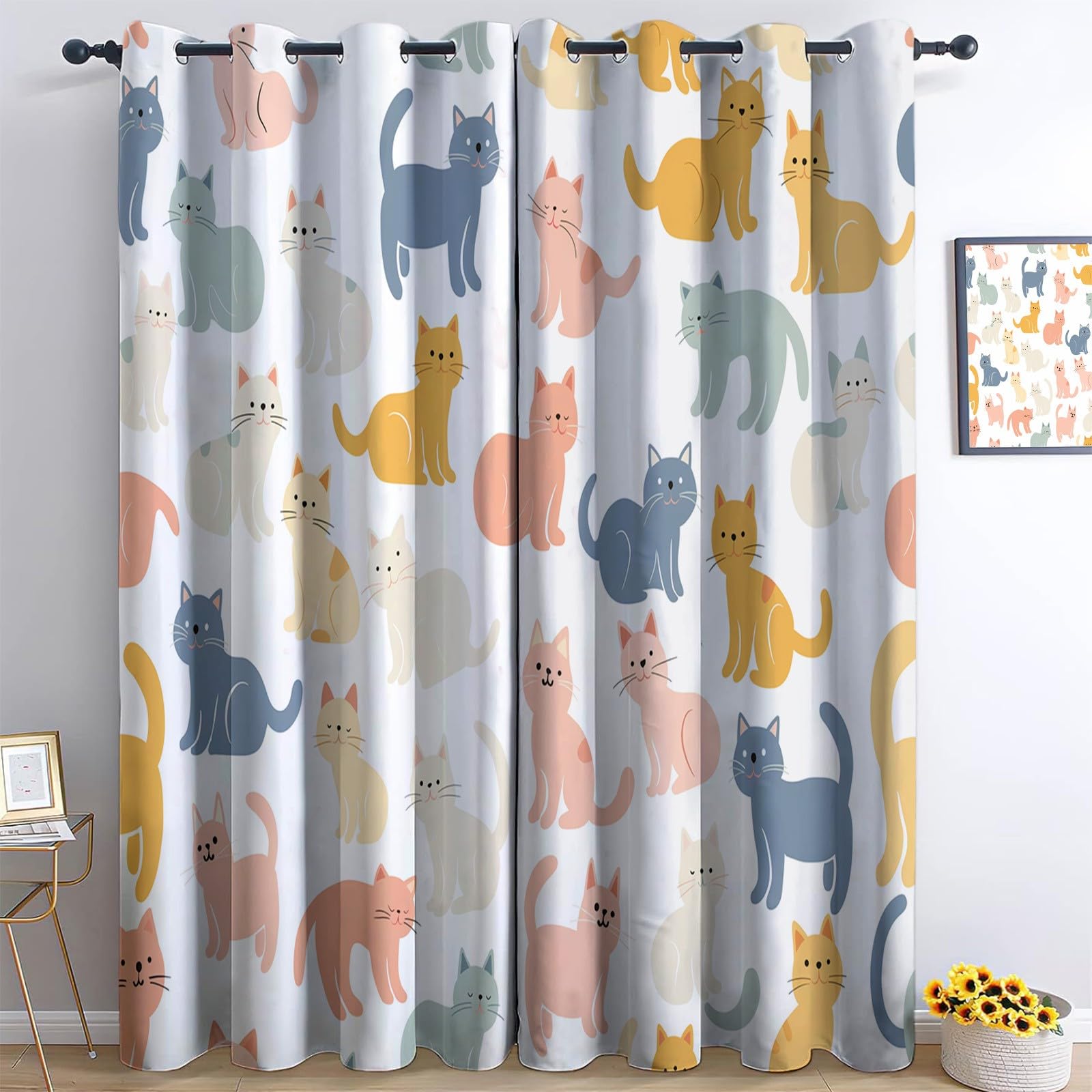 Rideaux occultants chat pour chambre : l'isolation thermique chic