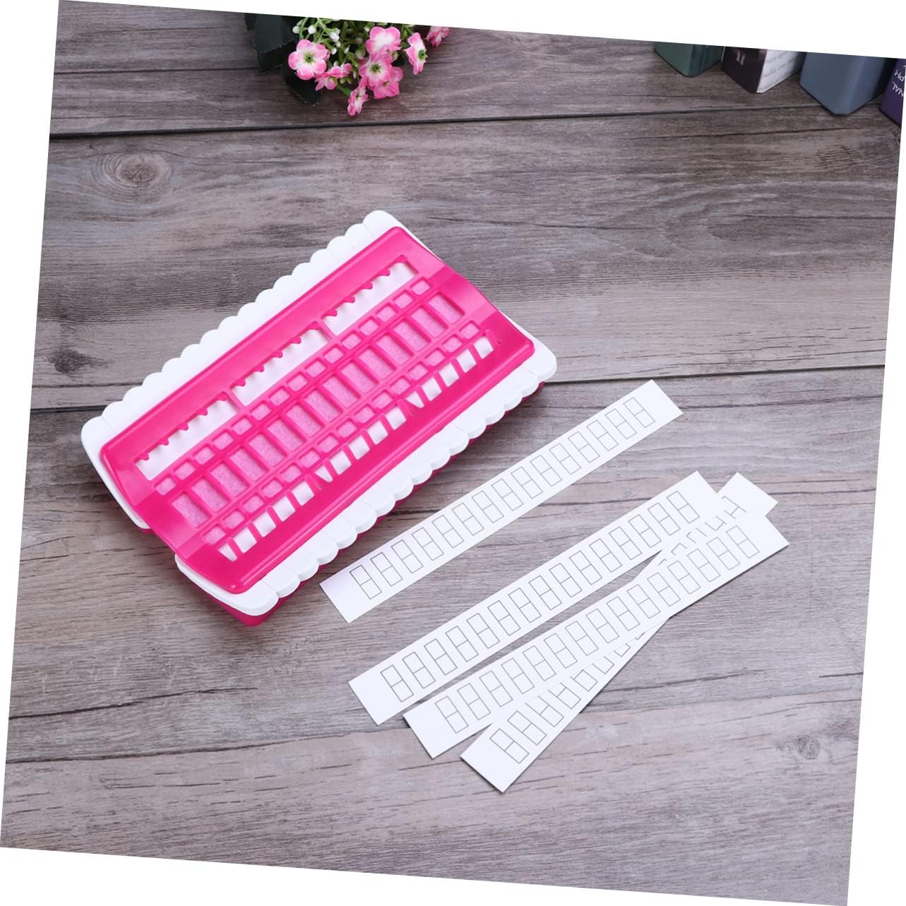 NUOBESTY 2pcs Floss Organizer Cross Kit Position Embroidery Thread Organizer for Craft Storage Lightweight Rose Red for Beginners and Experienced