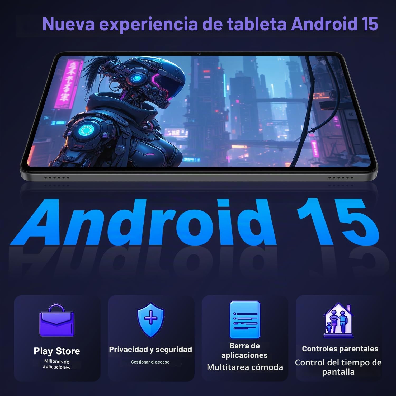Tablet 10 Pulgadas Android 15 con Gemini AI, 22GB RAM + 128GB ROM (Ampliable 2TB), Tablet con Teclado y Ratón, Widevine L1, WiFi 5G, Batería 8000mAh, Pantalla IPS HD, Cuerpo Metálico – Gris Espacial