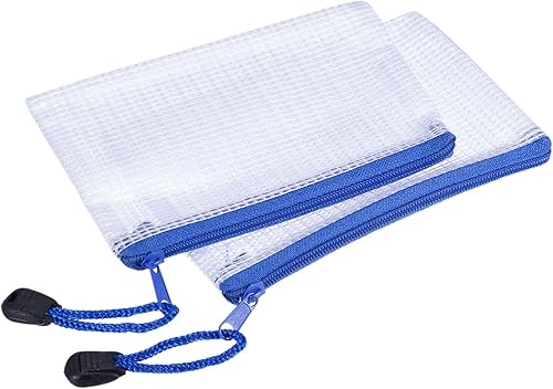 YOKIVE Paquete de 3 bolsas de malla con cremallera, bolsillos de malla A6, bolsa de plástico para documentos, ideal para electrodomésticos de