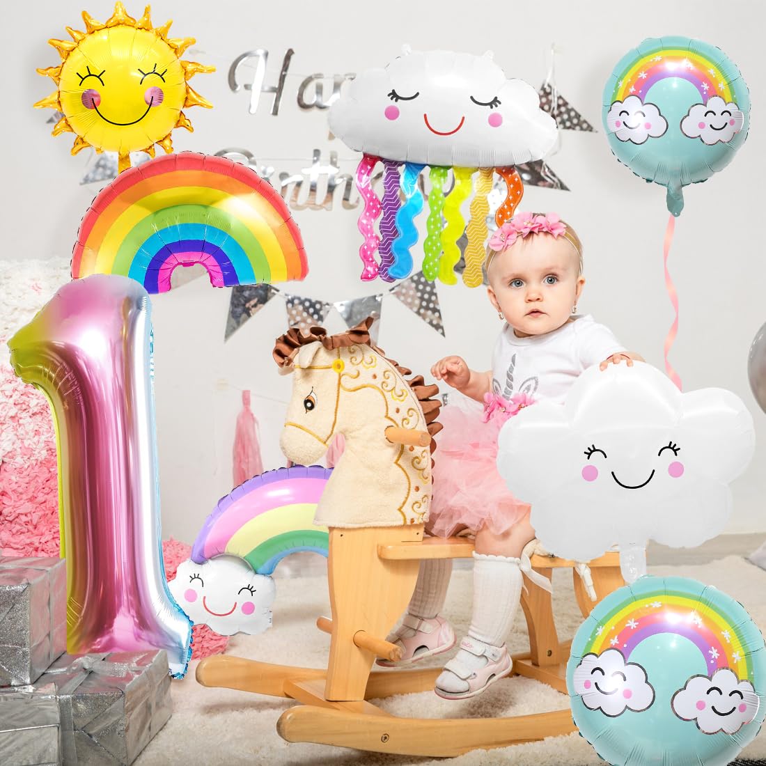 Poster Gelukkige Verjaardag kinderfeest patroon