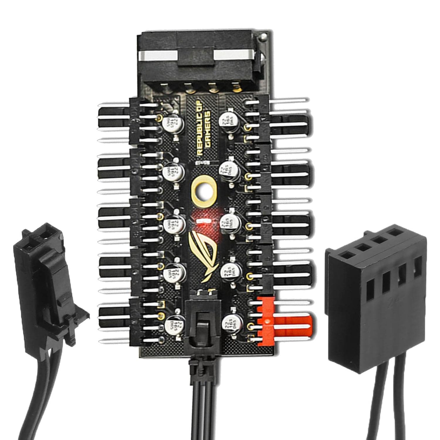 Fowybe PWMs Fan Hubs Motherboard Sync Fan Light Controller,PC Case