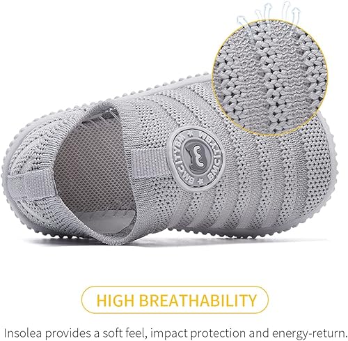 Vista 3 de Tenis antideslizantes para los primeros pasos, bebés, niños y niñas de 6, 9, 12, 18 y 24 meses