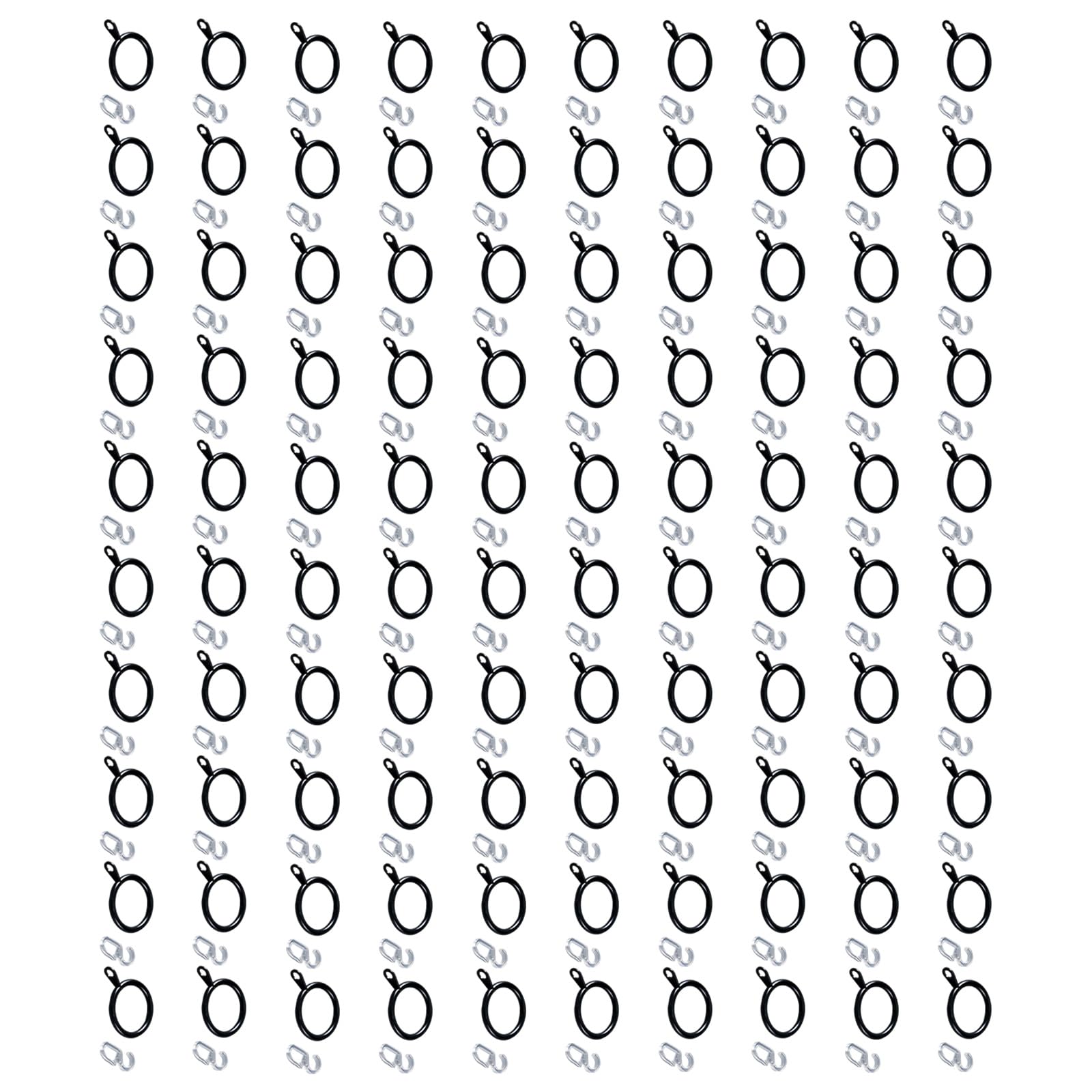 100pcs Curtain Rings 30mm Internal Diameter Eyelets Hook Pins Drapery Pin for Drapery and Shower Hanging Metal Rings