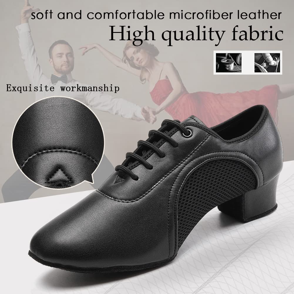 TINRYMX Women Ballroom Practice Shoes Standard Modern Teaching Professional Performance Latin Salsa Dance Shoes,US 7.5
