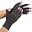 Duerer Arthritis Compression Gloves Women Men for RSI, Carpal Tunnel, Rheumatiod, Tendonitis, Fingerless Gloves for Computer Typing and Dailywork (Black, L)
