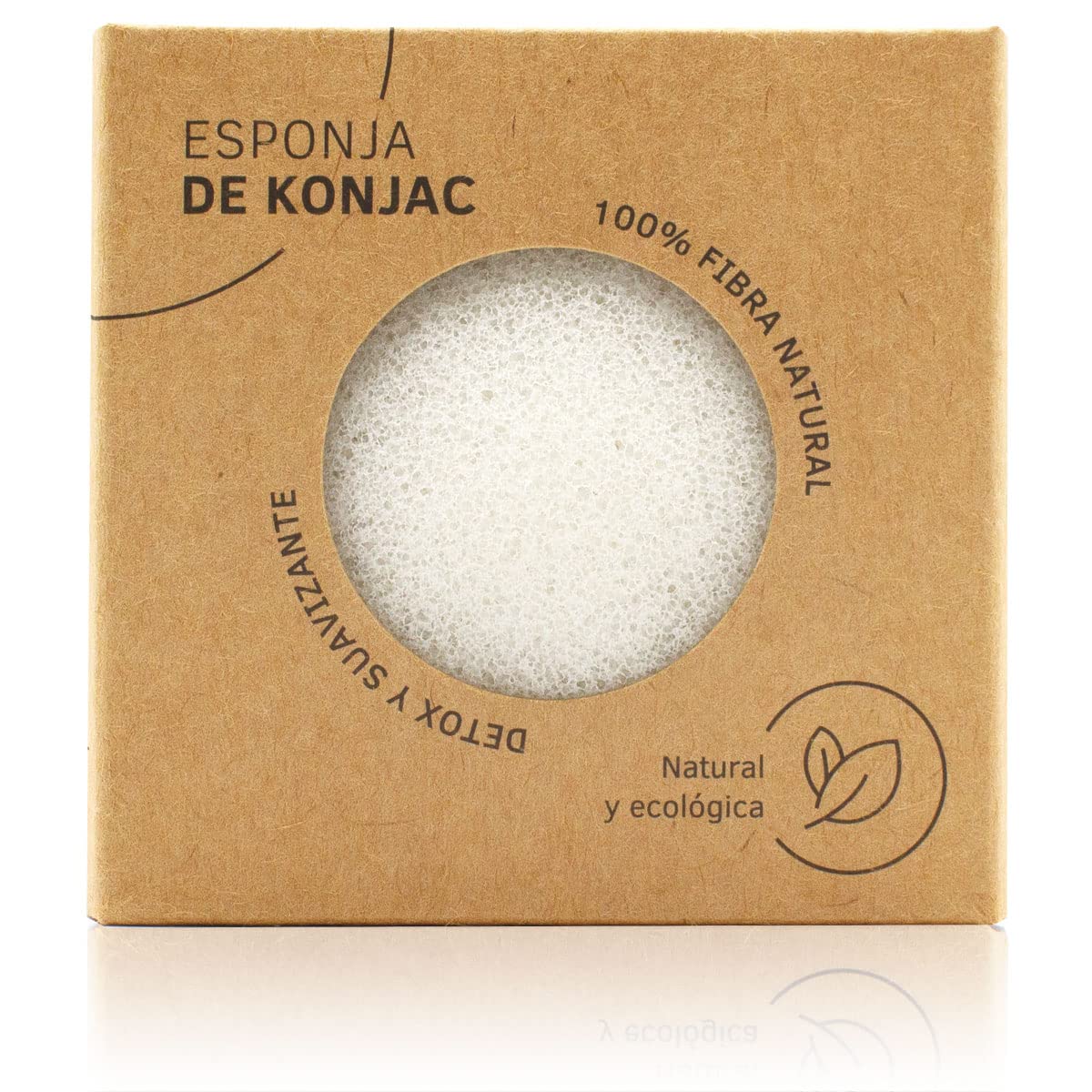 Esponja Konjac Natural, Limpieza y Exfoliación Suave del Rostro, Ayuda a combatir la piel grasa. Natural-Exfoliante-Reutilizable-Ecológico