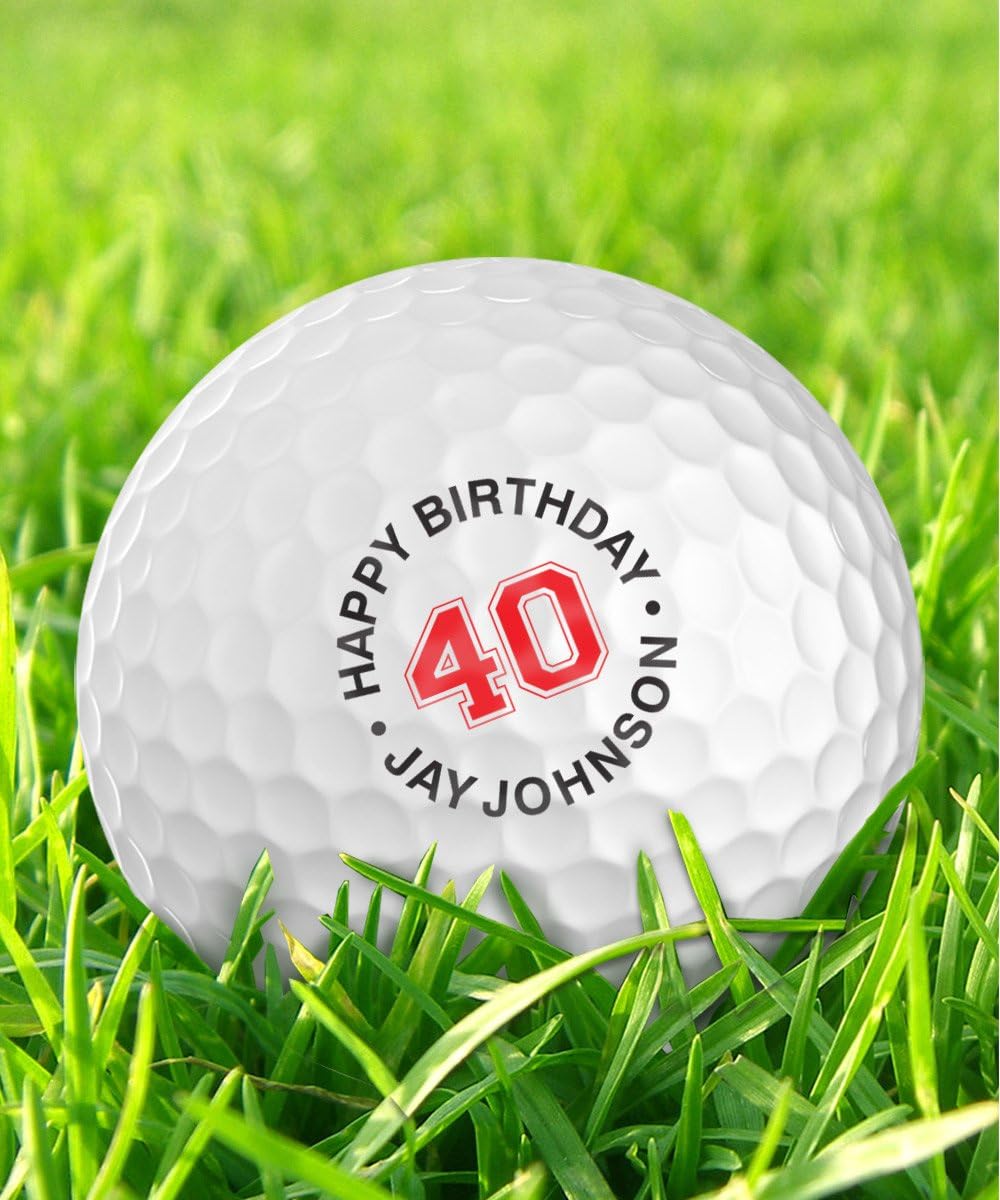 Buy Personalized Happy Birthday Golf Balls Customize The Name And Age 12 Balls Online In Germany B07cgxbryc