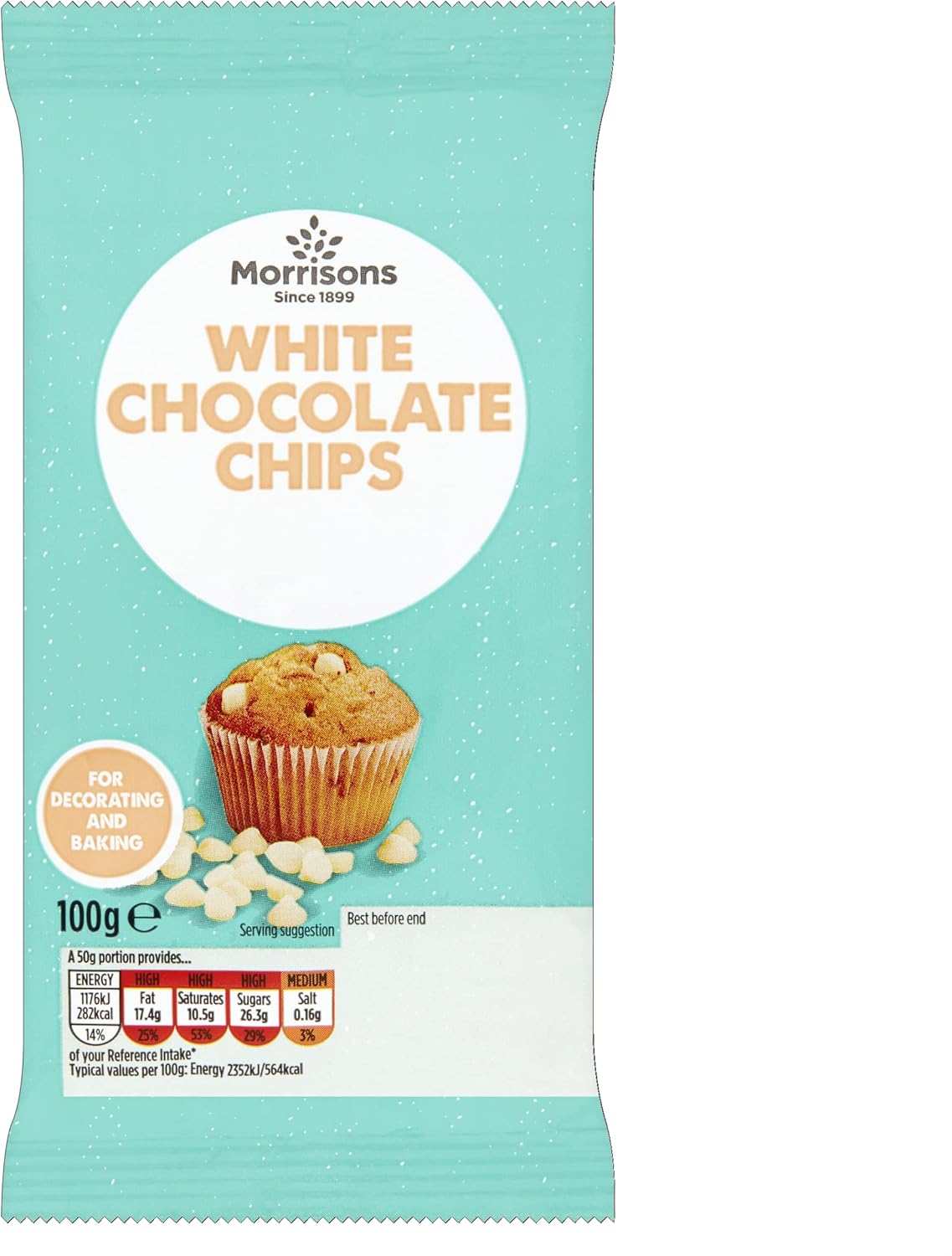 Morrisons White Chocolate Chips 100g Amazon.co.uk Grocery