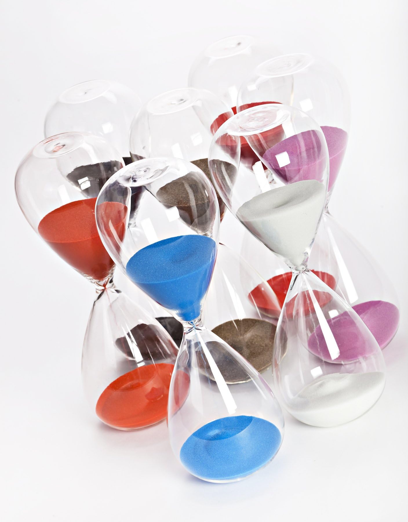 1 X Decor Blown Glass 15 Minutes Hourglass (Pink)