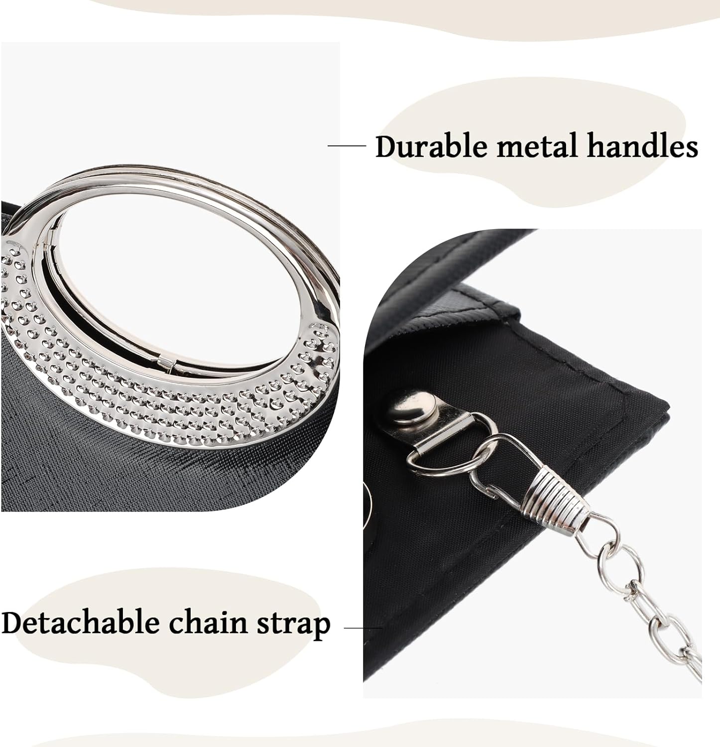 Freie Liebe Clutch Purses for Women Evening Bag Fashion Handbags for Wedding, Cocktail, Prom with Chain - Image 6