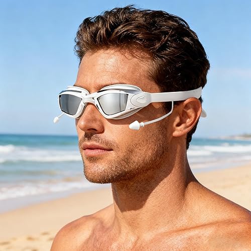Miniatura 9 de Adult Swim Goggles Waterproof Water Glasses, Adjustable Strap Pool Goggles for Clear Vision, Anti Fog Material with UV